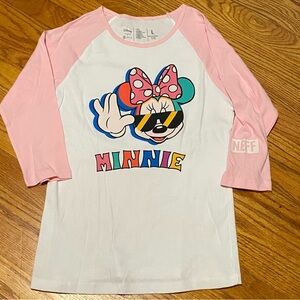 Disney Parks Original Minnie Mouse 3/4 length sleeves Jersey
